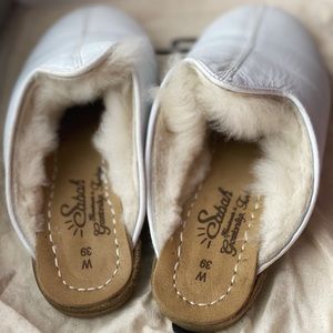 Women's White Shearling Baba